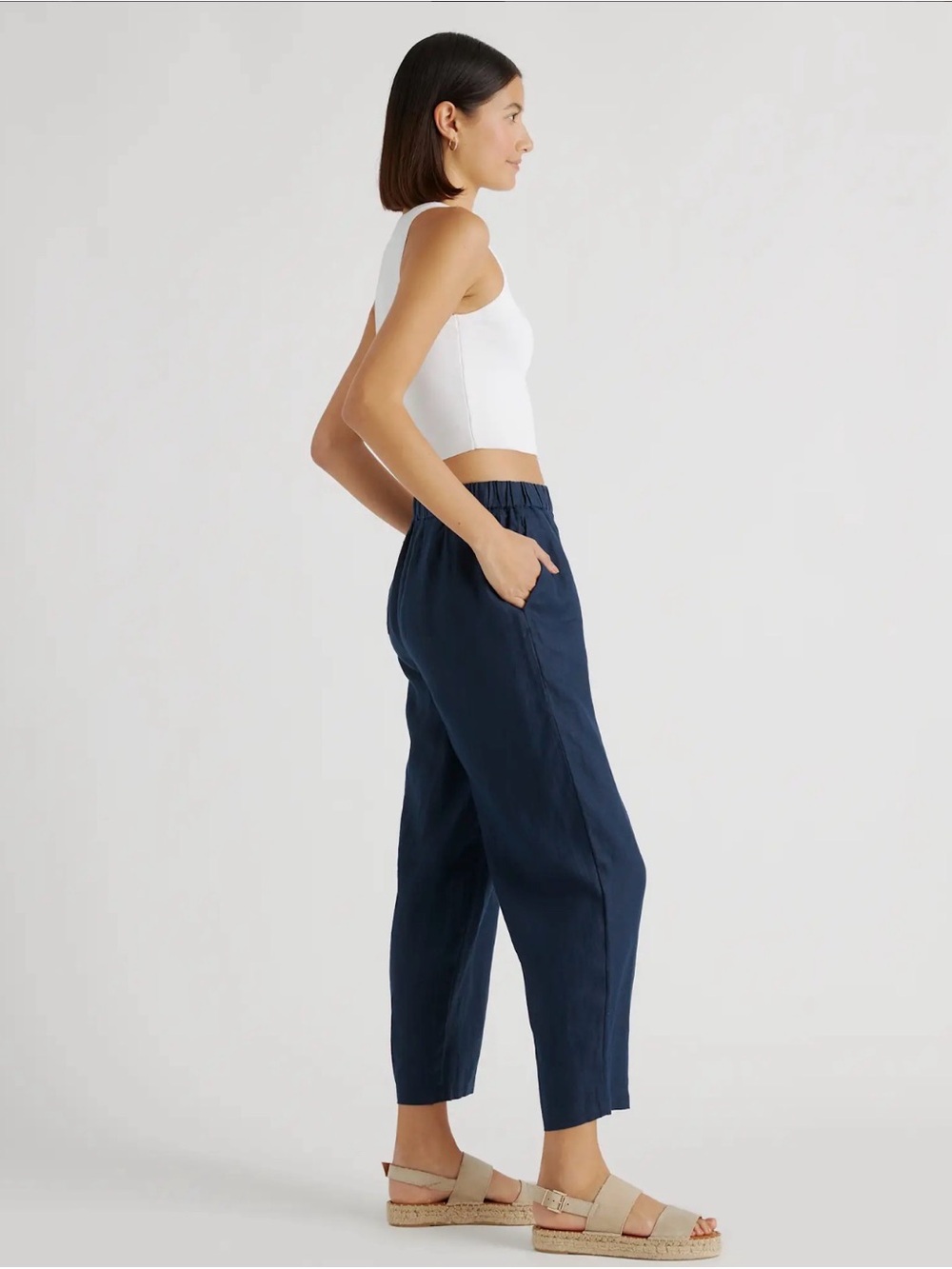 Quince 100% European Linen Pants Quiet Luxury Minimalist Size XS